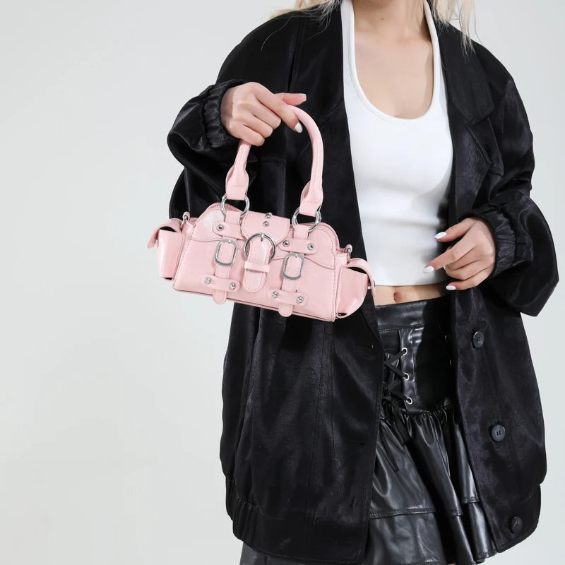 Y2K PU Square Shoulder Bag