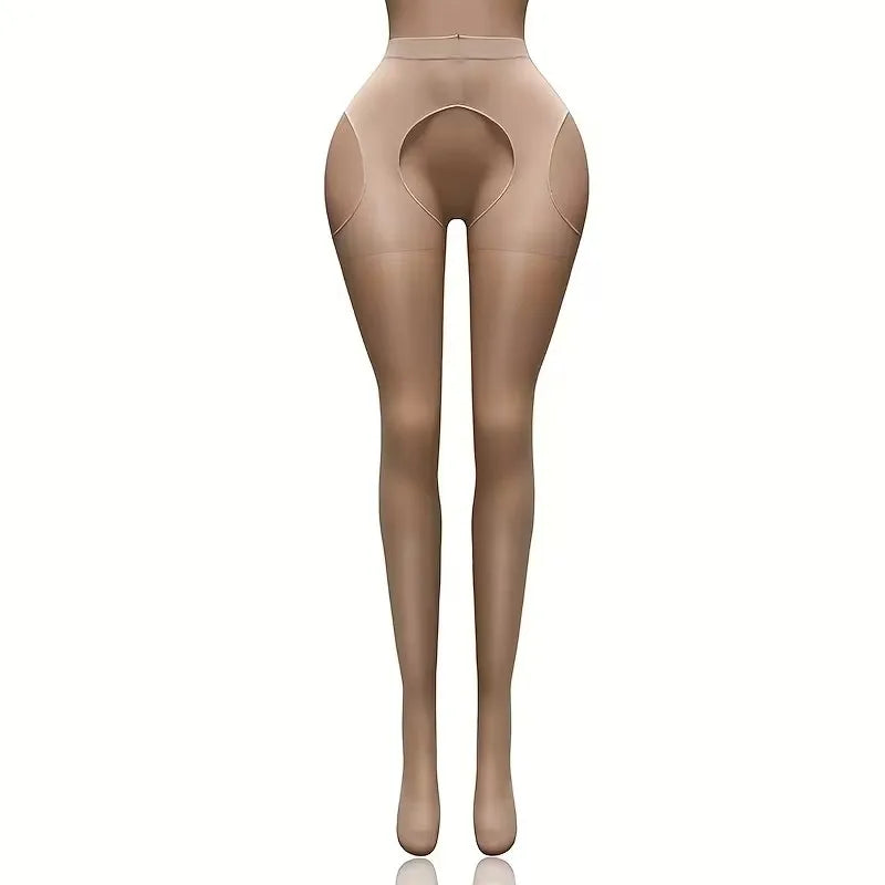 Thigh Side Open Sexy Stocking Soft Top Thigh High Stockings Suspender Garter Belt Lingerie Women's Tights Pantyhose