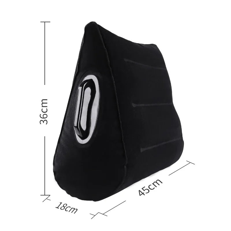 Foldable Inflatable Couple Positioning Wedge Pillow