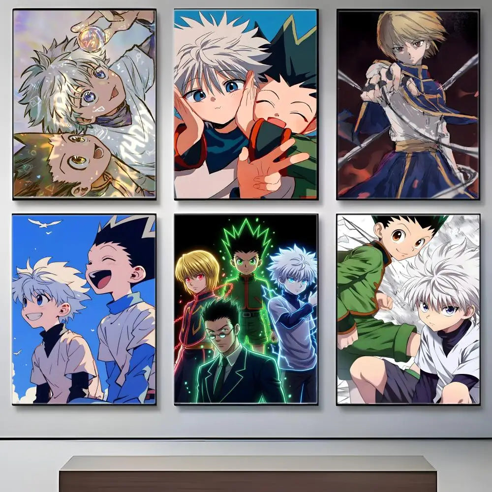 Animation H-Hunter x Hunter Poster  Self-adhesive Art Waterproof Paper Sticker Coffee House Bar Room Wall Decor