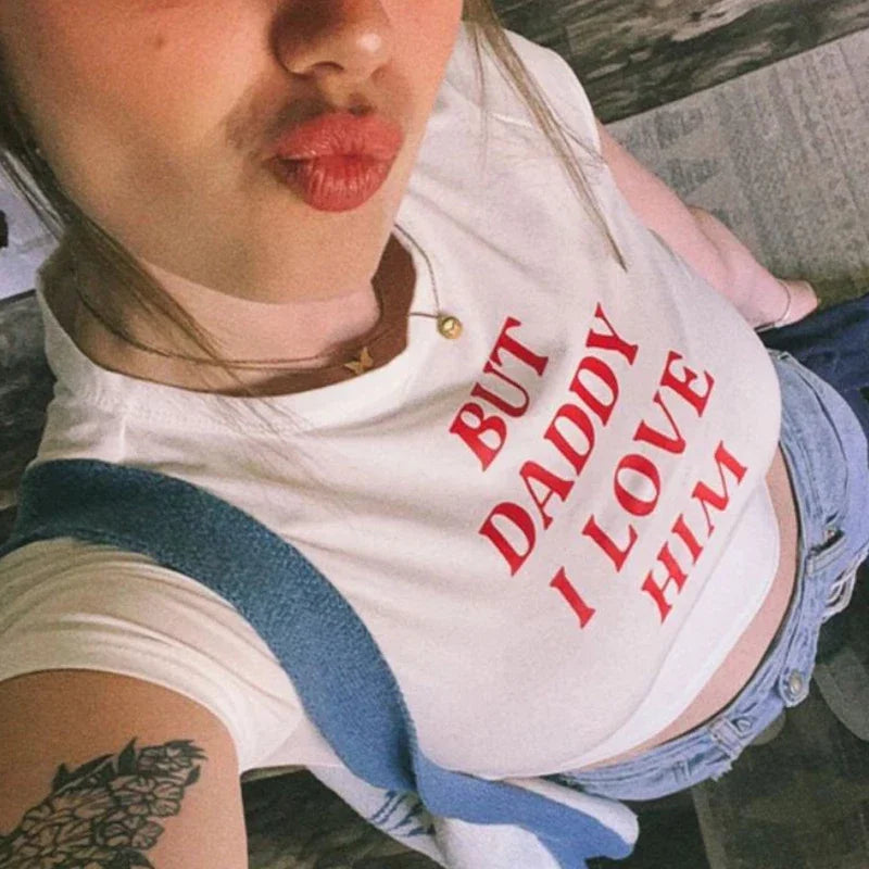 “But Daddy I Love Him” Y2K Baby Tee