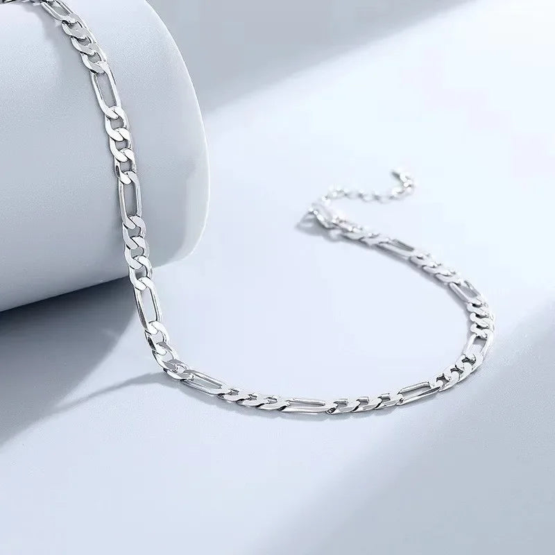 925 Sterling Silver 4mm Chain Bracelet or Anklet