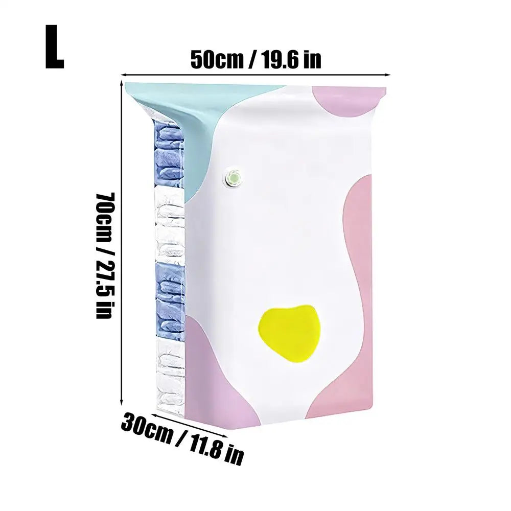 No-Pump Compression Storage Bags for Clothes & Blankets