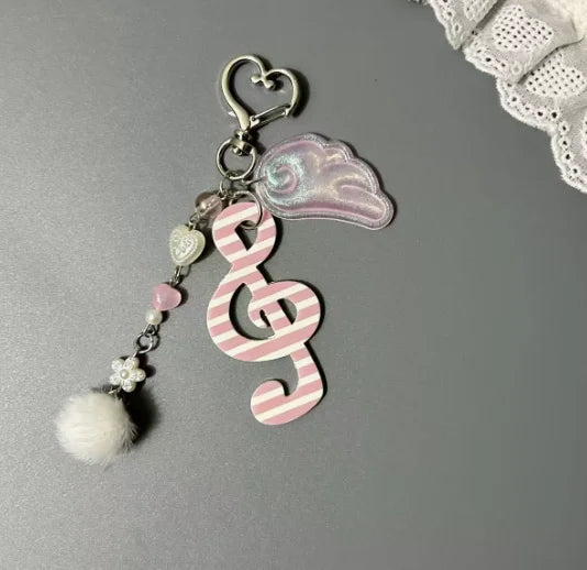 Musical Note & Heart Pendant Necklace