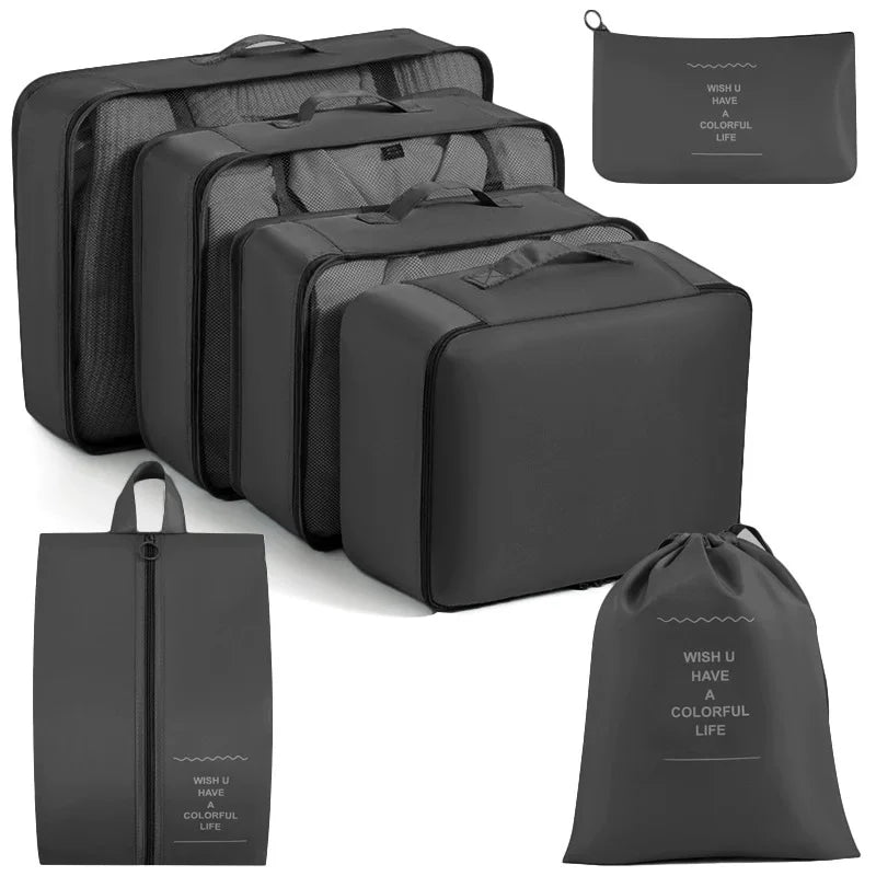 Travel Packing Cube Set for Clothes & Shoes