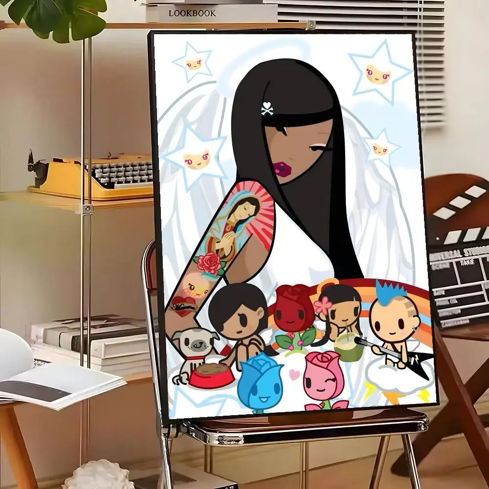 Tokidoki Retro Self-Adhesive Wall Poster