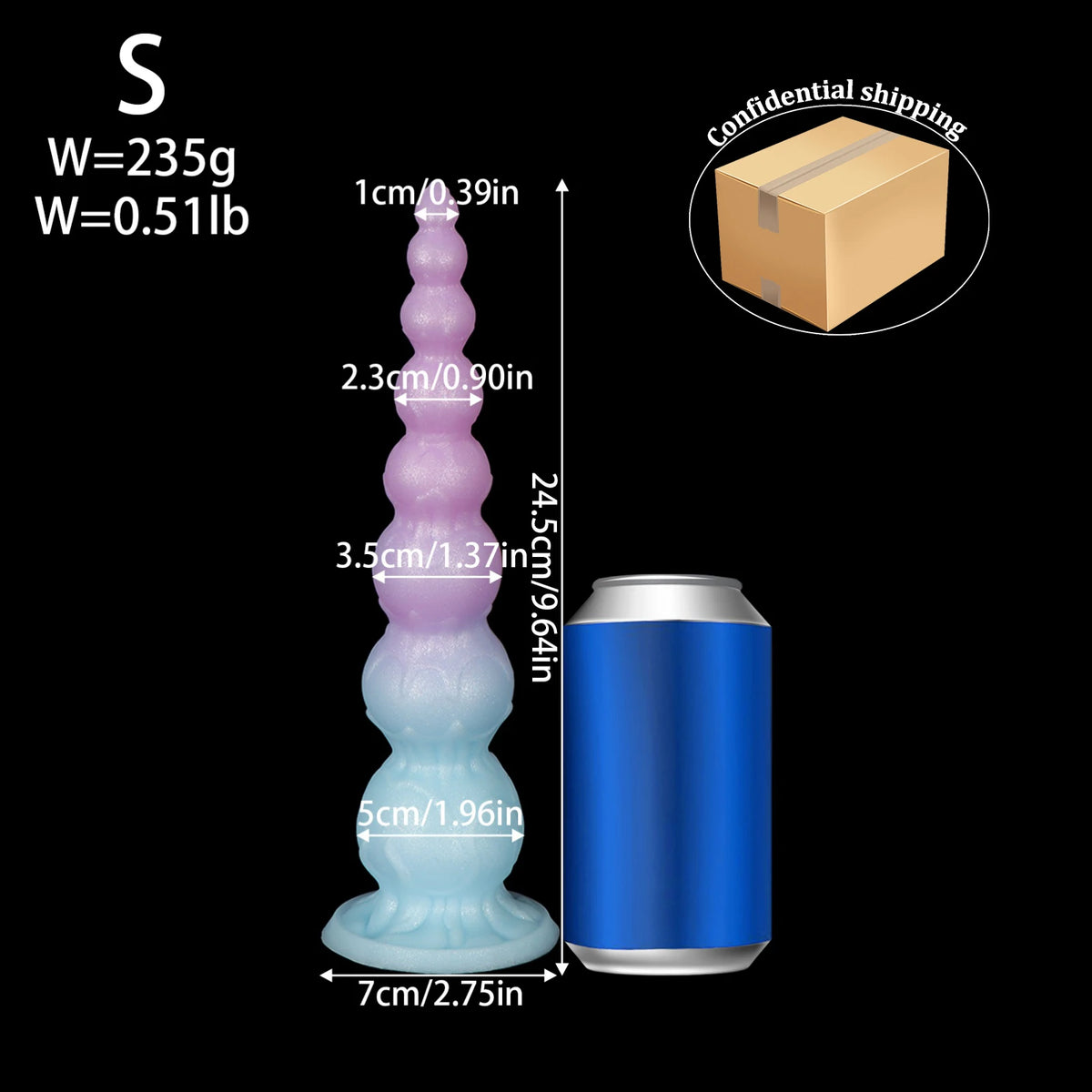 Long Flexible Silicone Anal Bead Plug