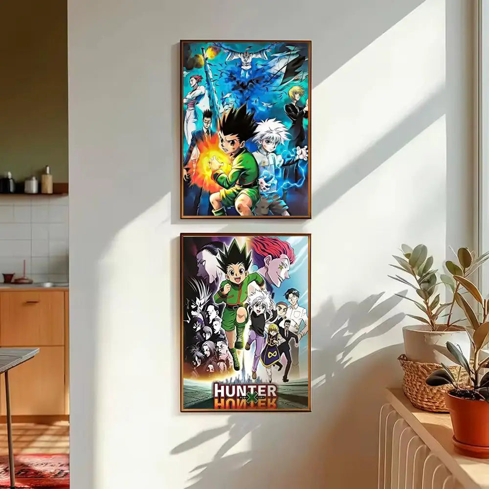 Anime H-Hunter x H-Hunter Poster HD Art Decorative Wall Art Waterproof Home Décor for Living Room Bedroom Café Stylish Gift