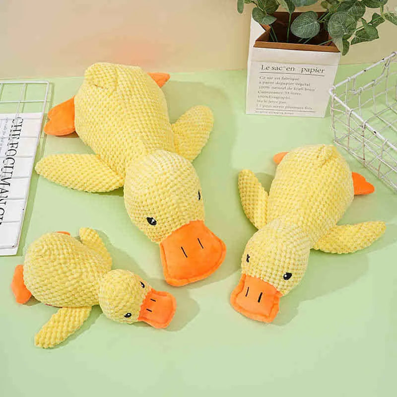 1/3PCS Things For Dogs Accessories Dog Supplies Calming Duck Squeaky Plush Toy Luxury Sleep Aid Durable Puppy Companion Pet