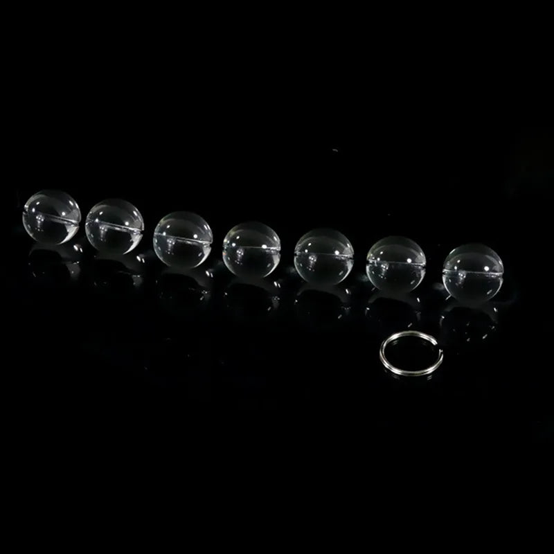 Transparent Glass Anal Bead Chain & Plug