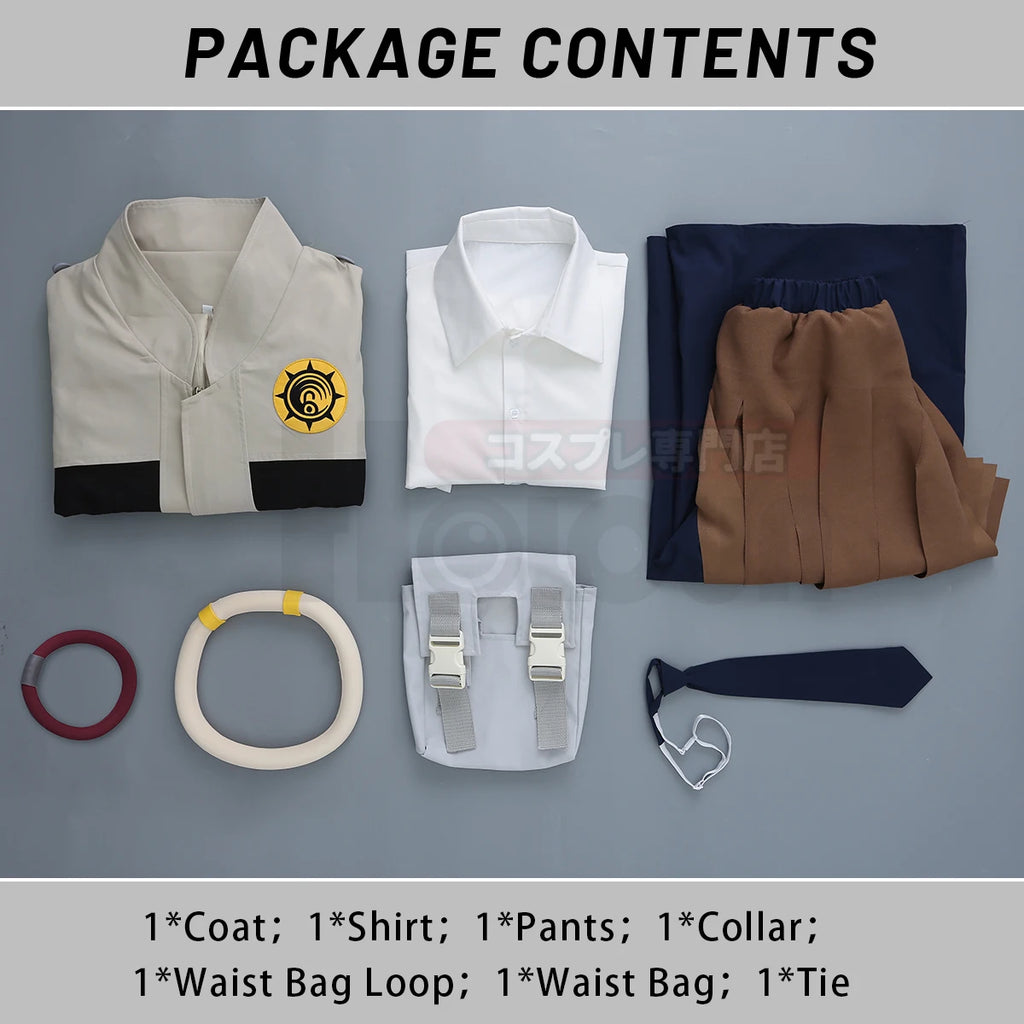 HOLOUN Gachiakuta Anime Tamsy Caines Cosplay Costume Convention Halloween Christmas Embroidery Jacket Shirt Pants Waist Bag