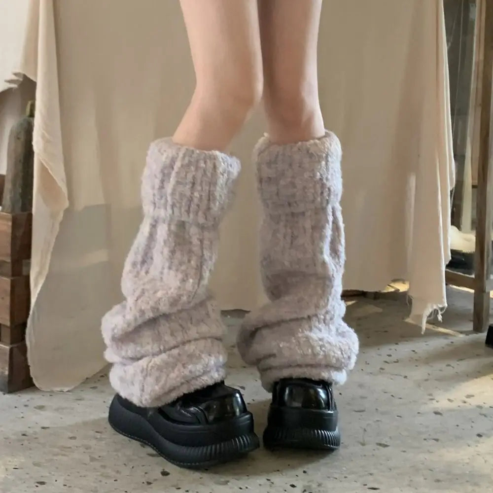 Plush Thick Winter Harajuku Leg Warmers