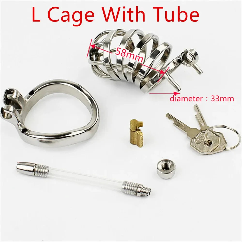 Lockable Stainless Steel Chastity Cage