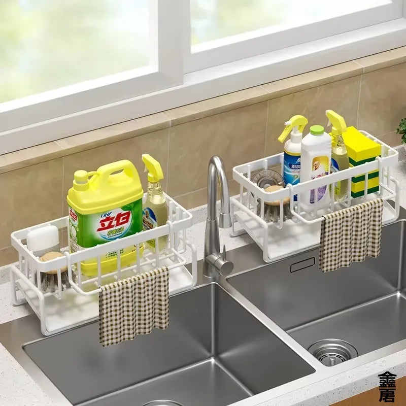 Tap-Mounted Kitchen Sink Spice & Utensil Shelf