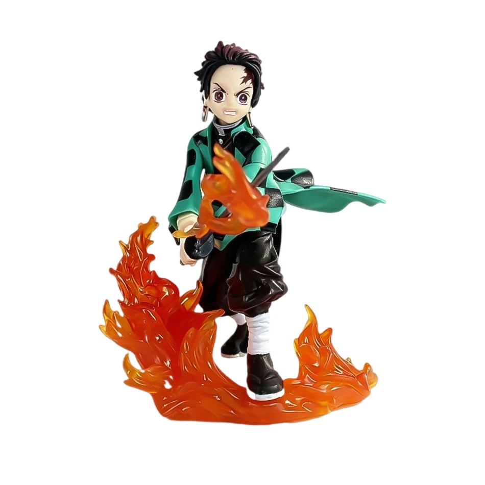 Demon Slayer Anime Character Kamado Tanjirou Iguro Obanai Nezuko Hinokami Kagura Figurine Toys Model Decor Gift