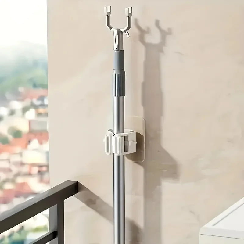 Wall-Mounted Mop, Broom & Utility Organizer