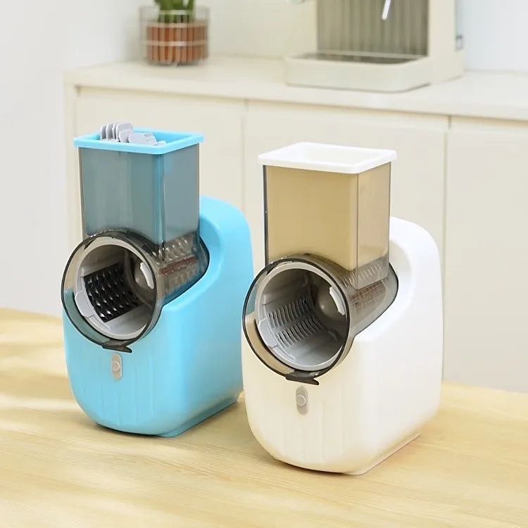 Time-Saving Kitchen Gadget for Healthy Meals，Professional Electric Mandoline Slicer, Fast Vegetable Shredder & Dicer,