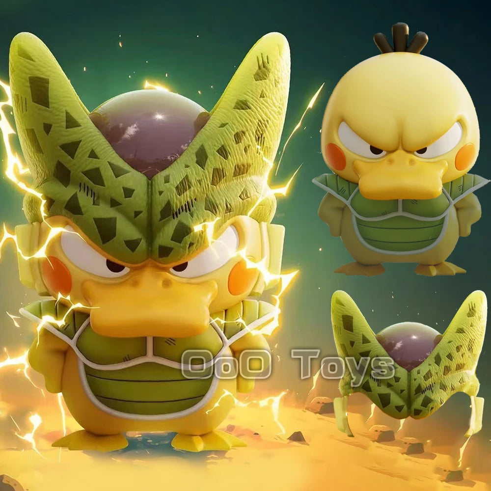 10-12cm Anime Figure Dragon Ball Z Cell Cosplay Psyduck Action Figure Toys Halloween Gift Doll