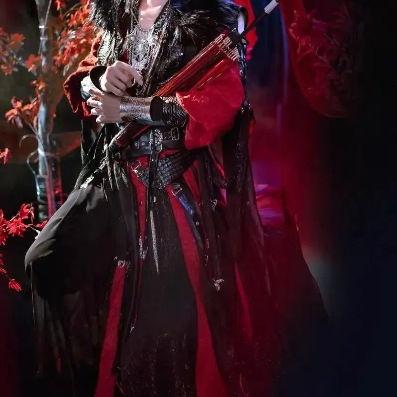 Chinese TV Series TGCF Tian Guan Ci Fu Xie Lian Hua Cheng Cosplay Costume Hua Cheng Cos Dress Hanfu Full Set Anime Clothes