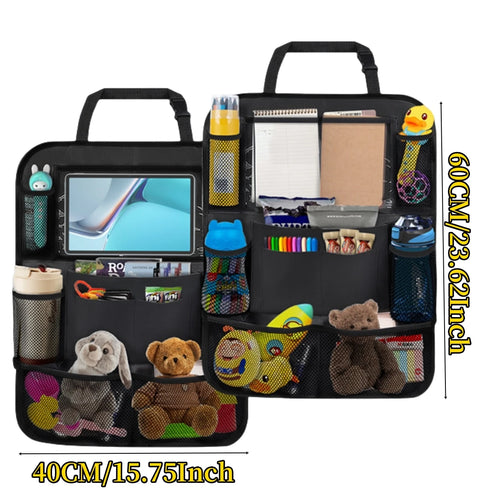 10-Pocket Car Seat Organizer with Tablet Holder