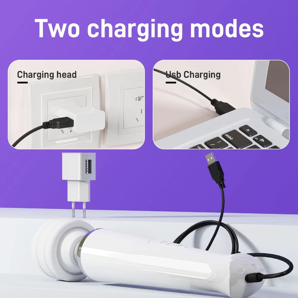 USB-Rechargeable Magic Wand Vibrator