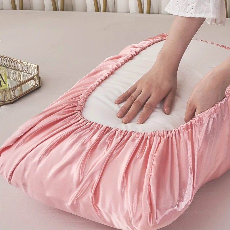 Satin Decorative Pillowcase with Elastic Band