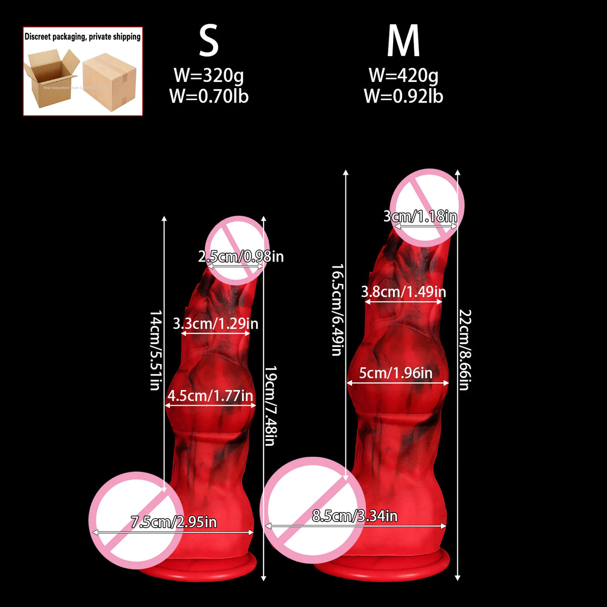 Large Animal-Style Dildo & Anal Plug