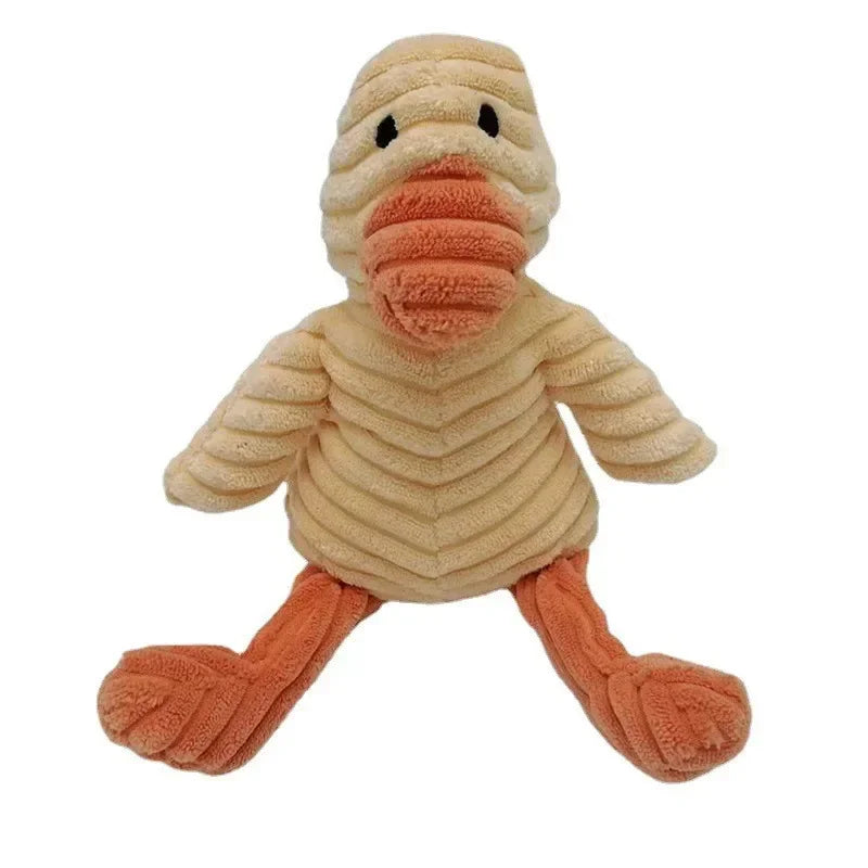 Corduroy Animal Squeaky Dog Toy