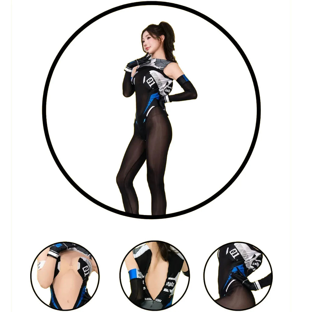 Women Sexy Onepiece Oil Glossy Sleeveless Transparent Patchwork Jumpsuit Playsuit Bodysui Back Zipper Swimwear Clubwear Cosplay