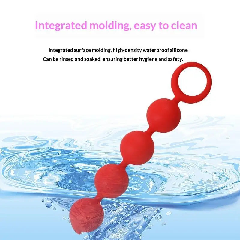 Large 4-Bead Silicone Anal Plug