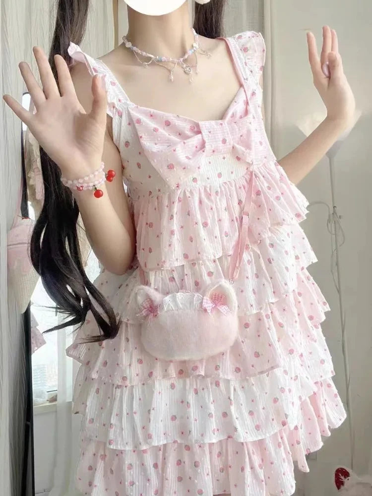 Cute Y2K Print Sleeveless Crop Top