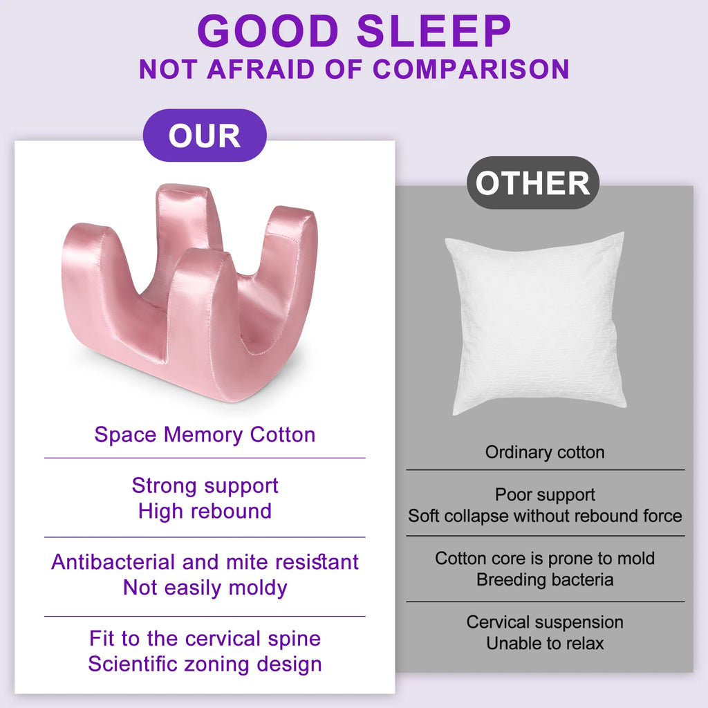 Memory Foam Side & Back Sleeper Pillow with Pillowcase