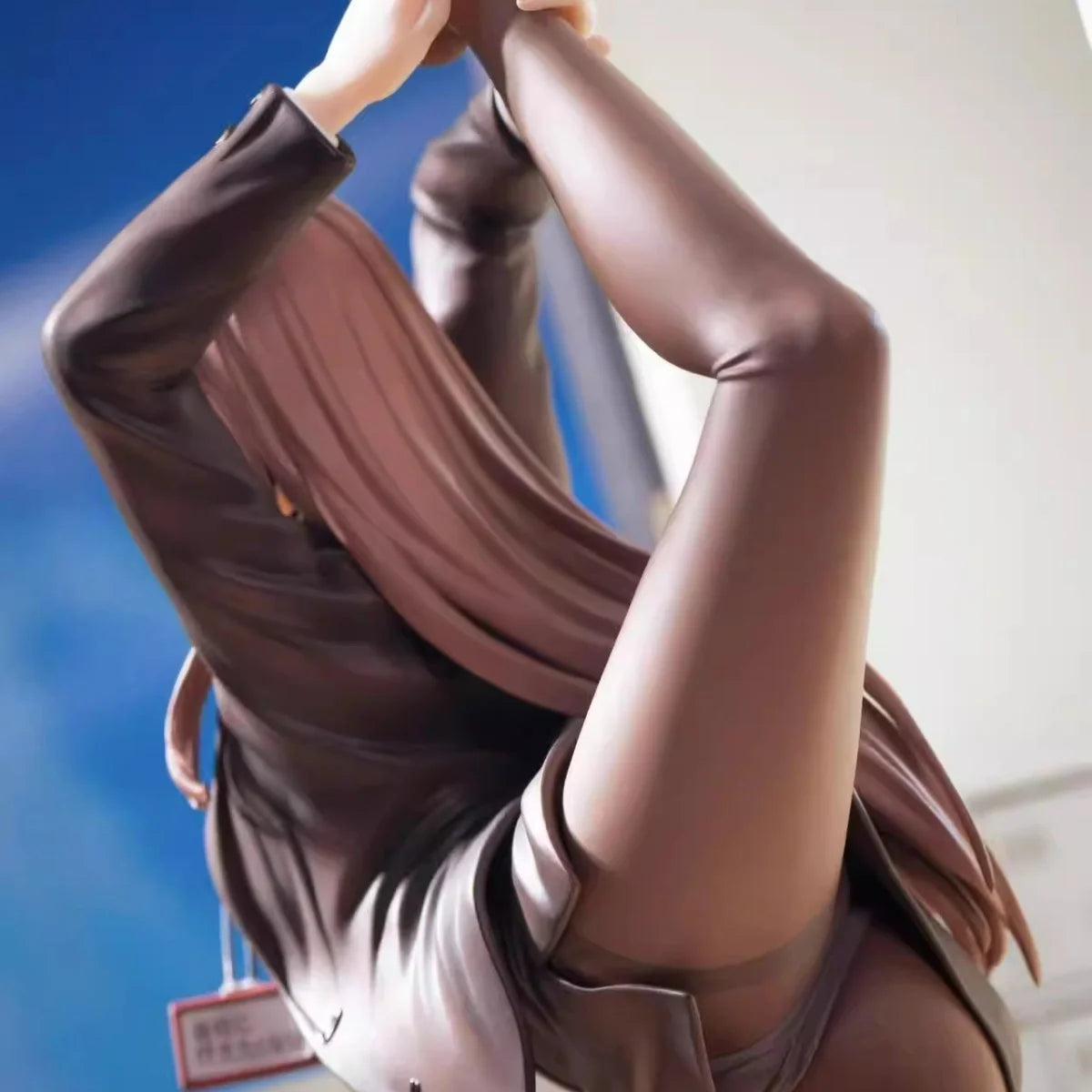 29cm Soft-Bodied Anime Manga Figurine Office Lady Non-Wanting-to-Go-to-Work Theme Cute Collectible Decorative Model for Fans