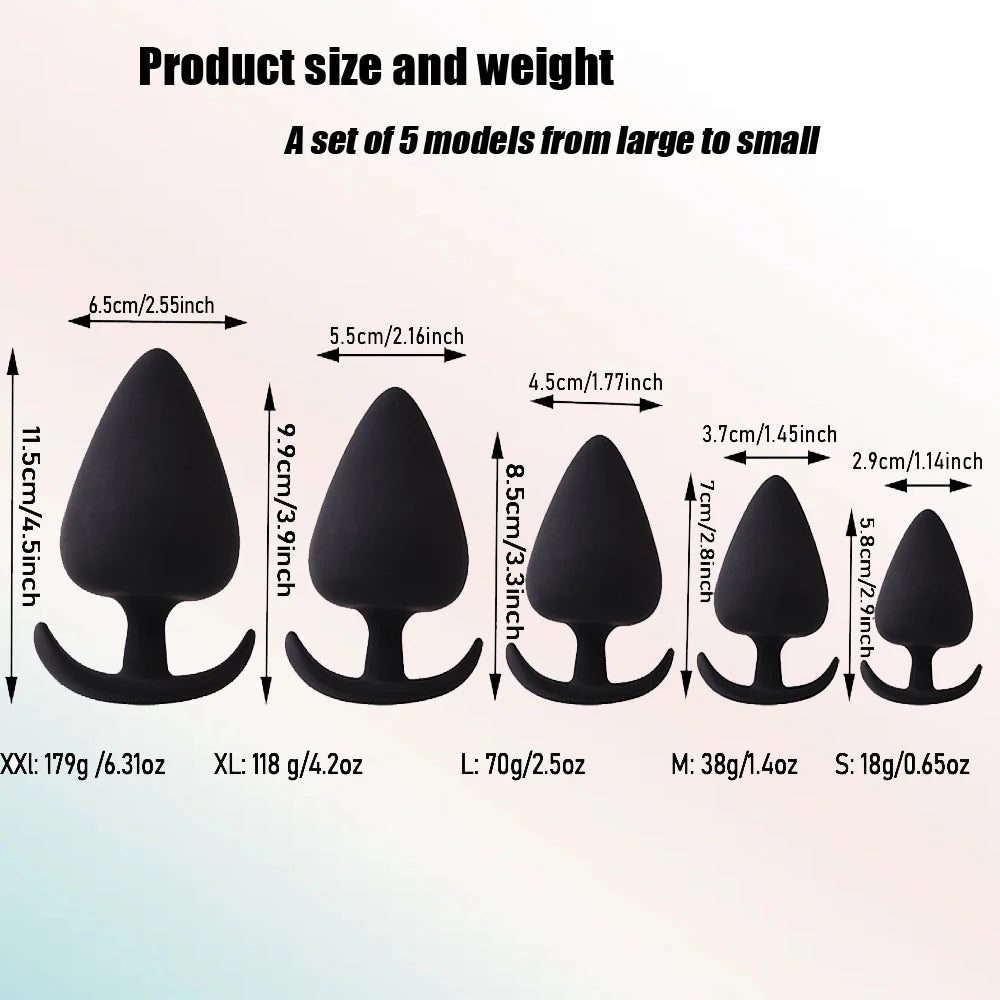 5-Piece Silicone Anal Plug Training Set