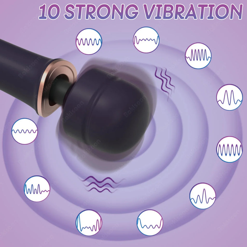 10-Speed Cordless Personal Wand Vibrator
