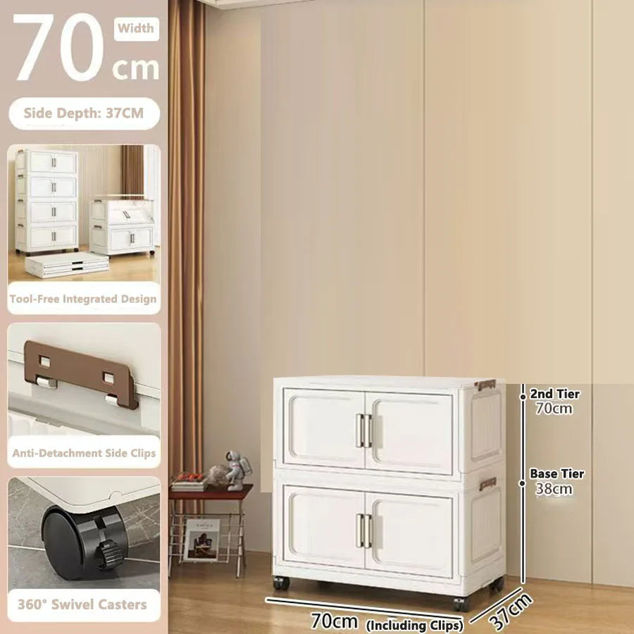 Foldable Multi-Drawer Storage Cabinet