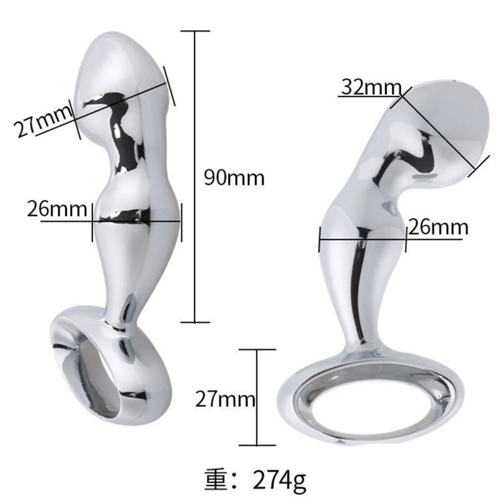 Stainless Steel Beaded Anal Plug