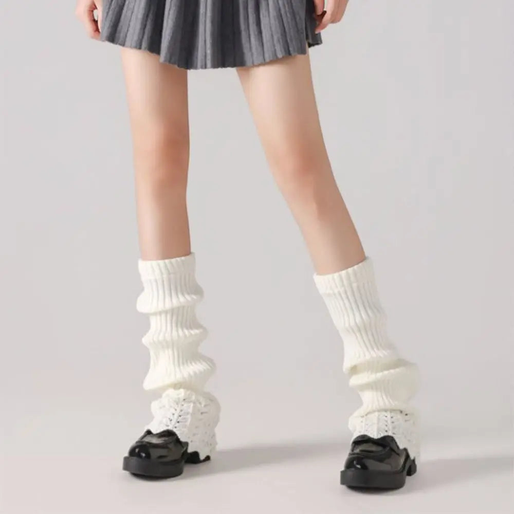 Thick Knit Solid Color Y2K Leg Warmers