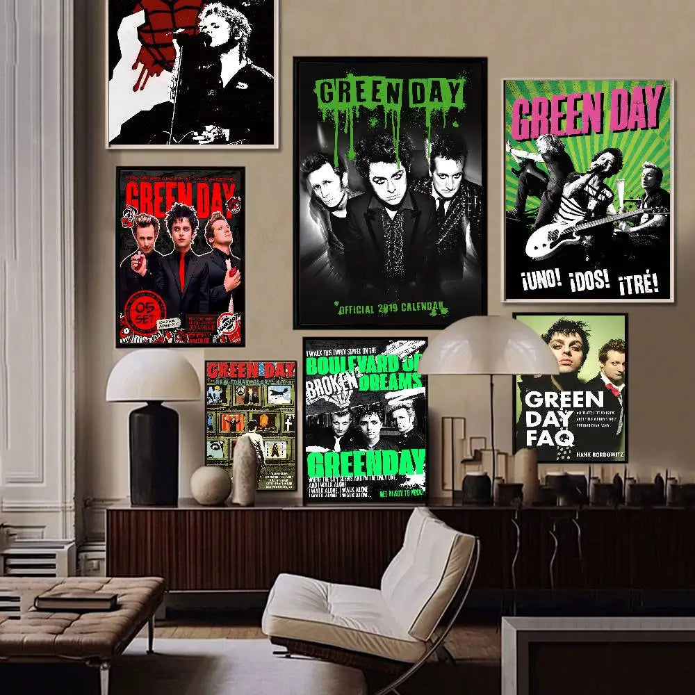 Green Day Rock Band Wall Art Poster