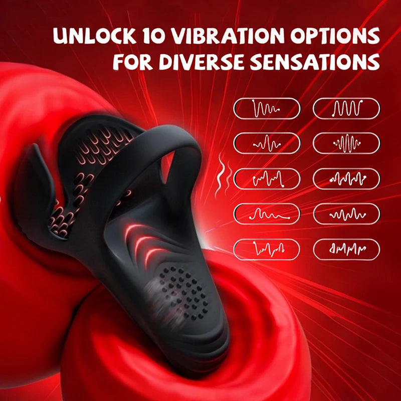Remote-Control Vibrating Ring & Testicle Massager