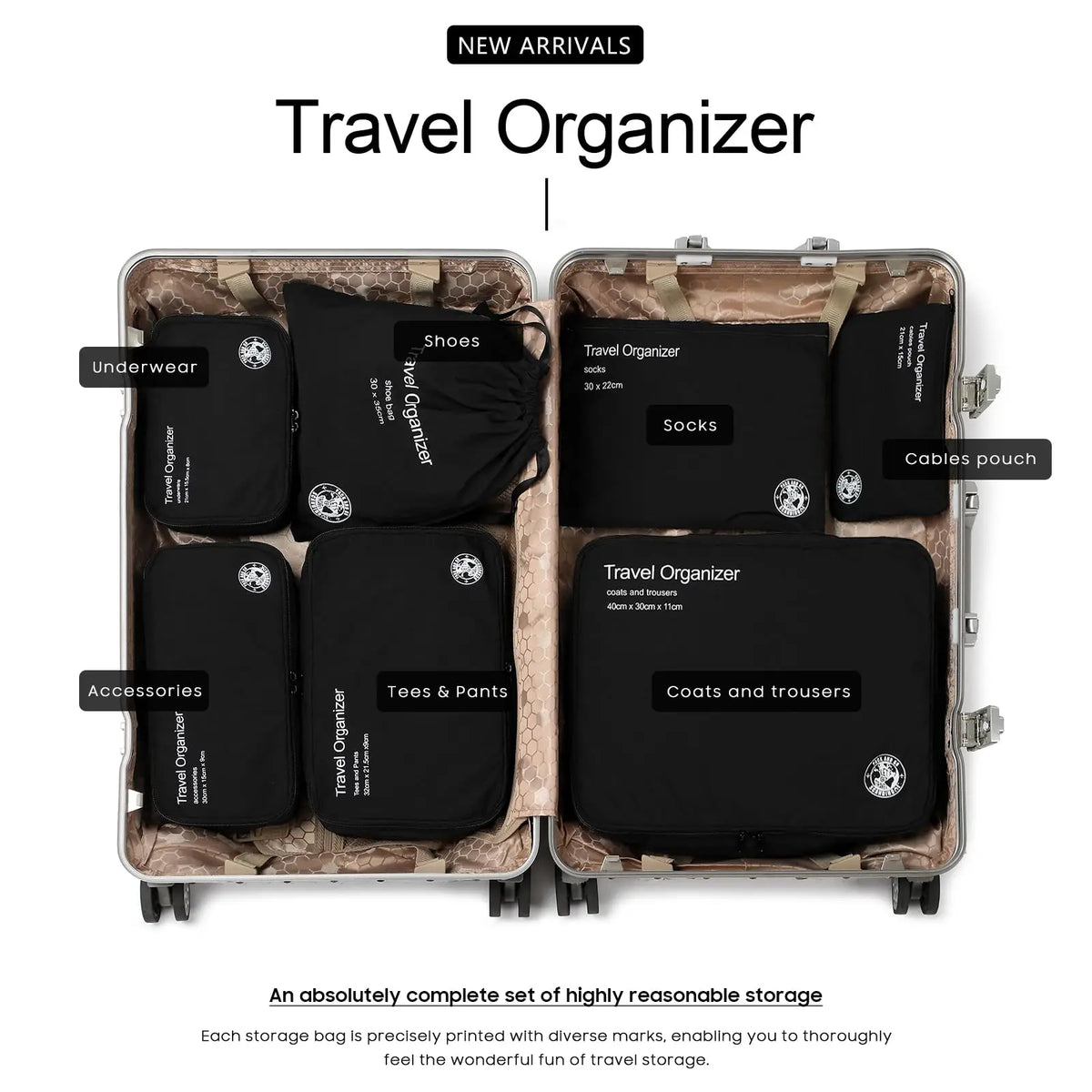 7-Piece Travel Packing Cube Organizer Set