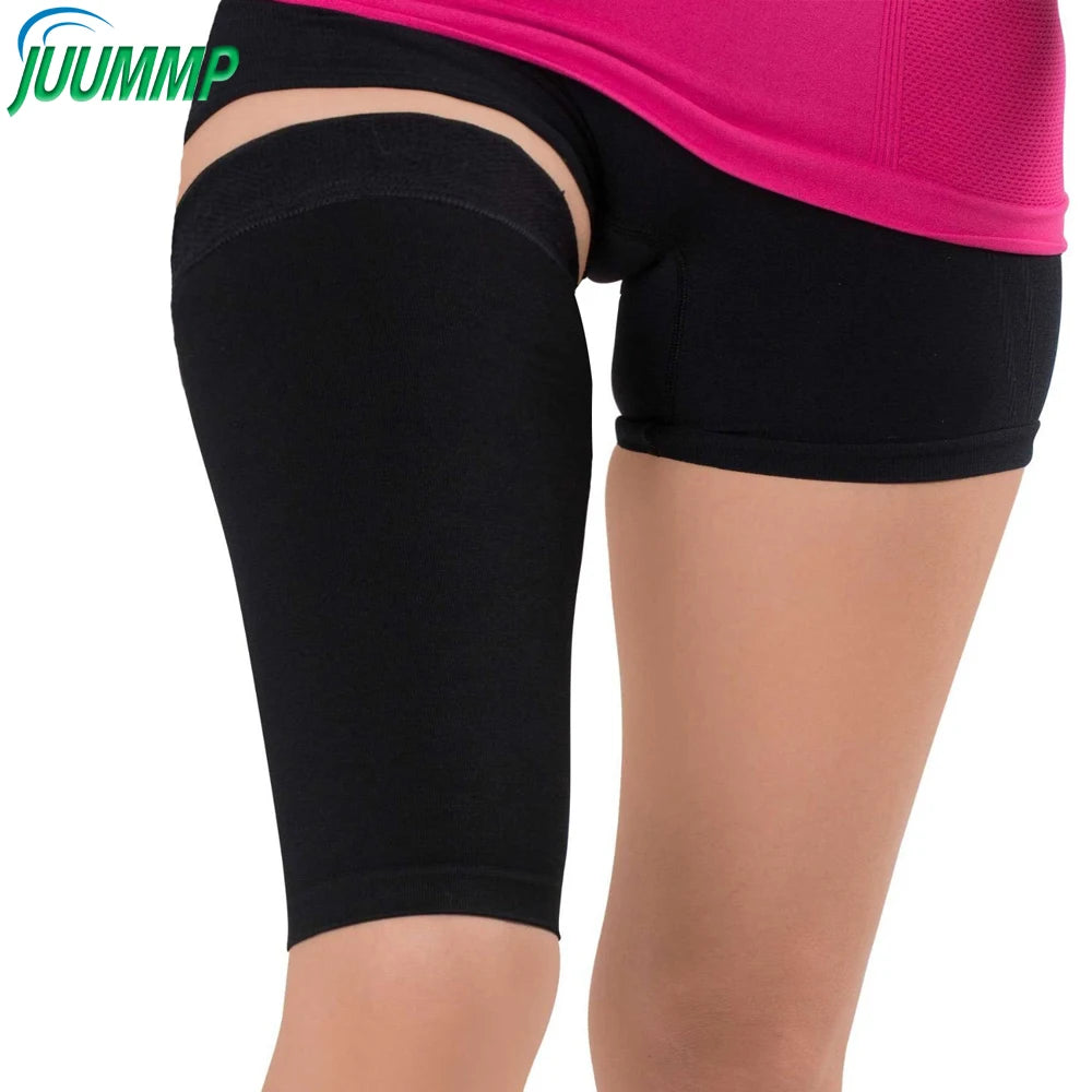 1Pair Compression Thigh Sleeve - Men & Women's Leg Support Wrap Brace for Torn or Pulled Hamstring Treatment, Sore Muscle Cramps