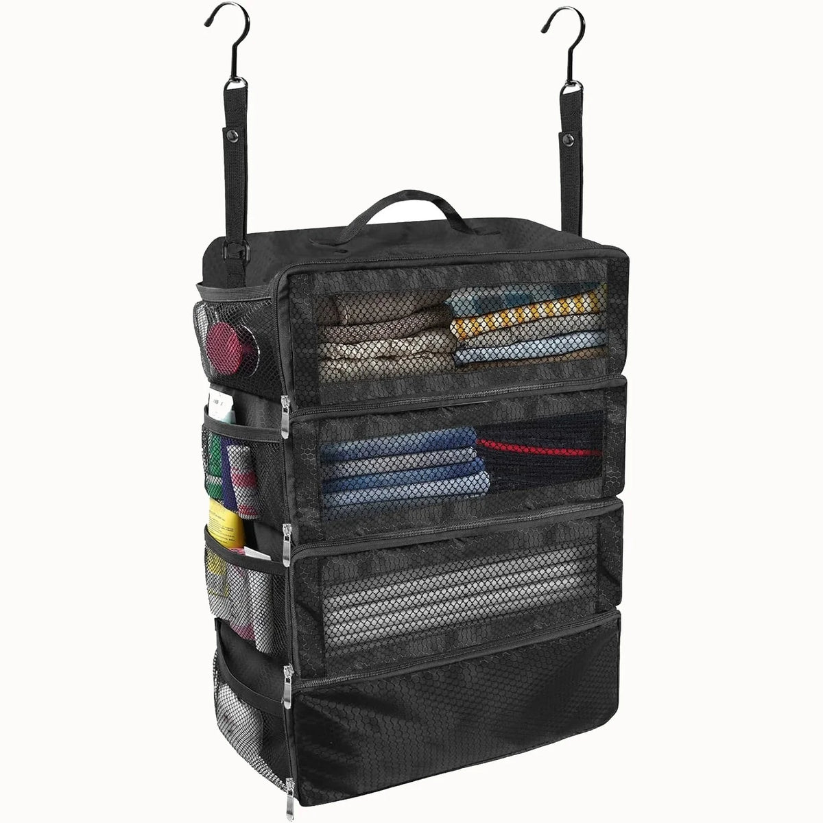 Collapsible Hanging Suitcase Organizer Shelves
