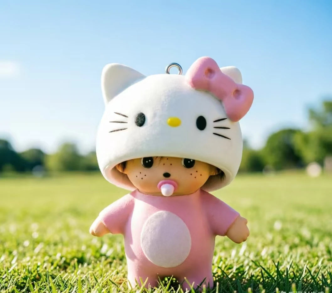 Animal Costume Plush Doll Bag Charm Keychain