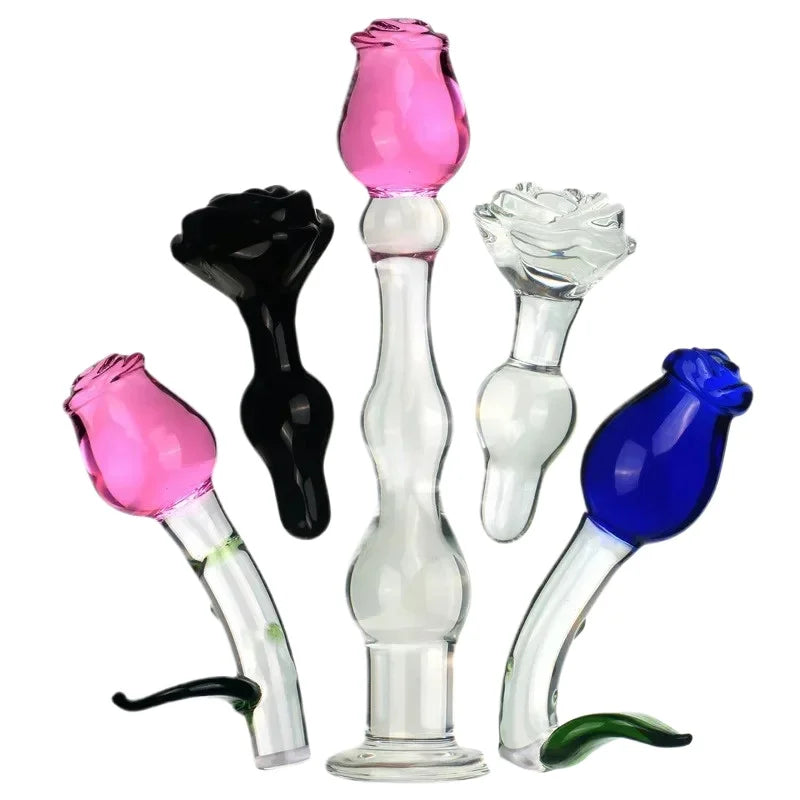 Crystal Glass Anal Bead & Plug