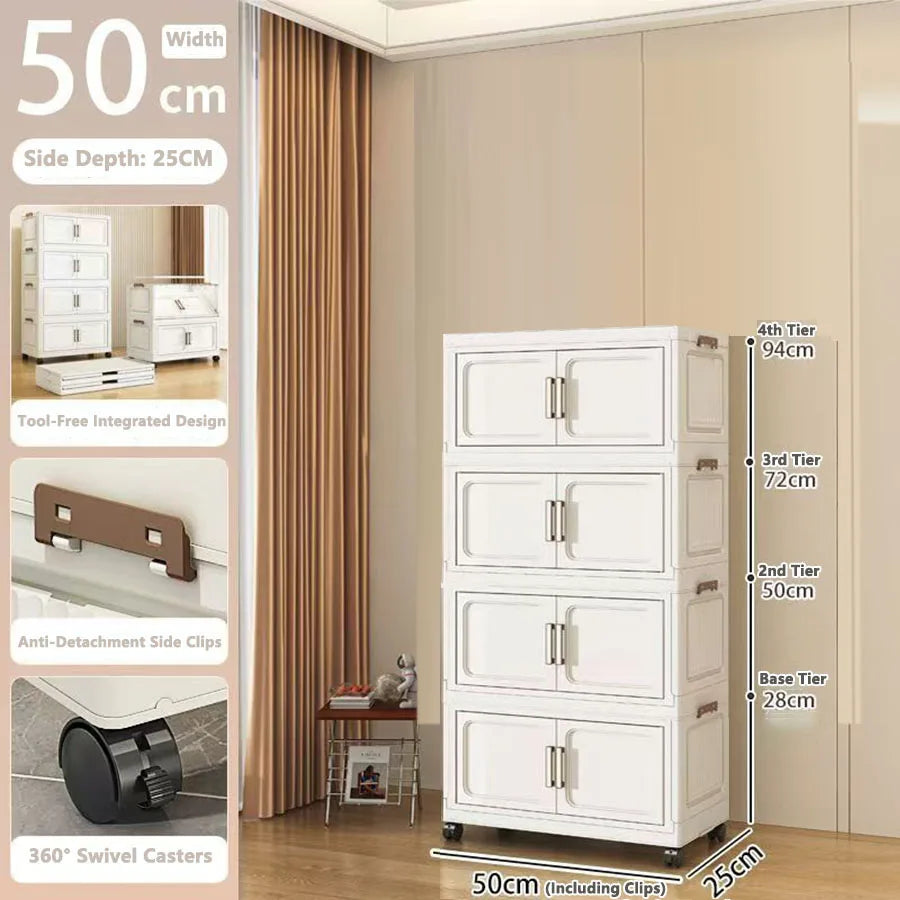 Foldable Multi-Drawer Storage Cabinet