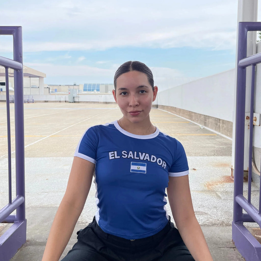 El Salvador Graphic Y2K Baby Tee