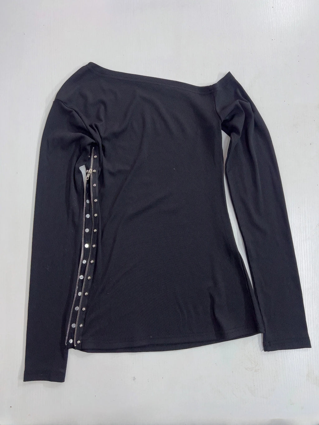Pink Lace-Trim Lace-Up Y2K Long-Sleeve Top