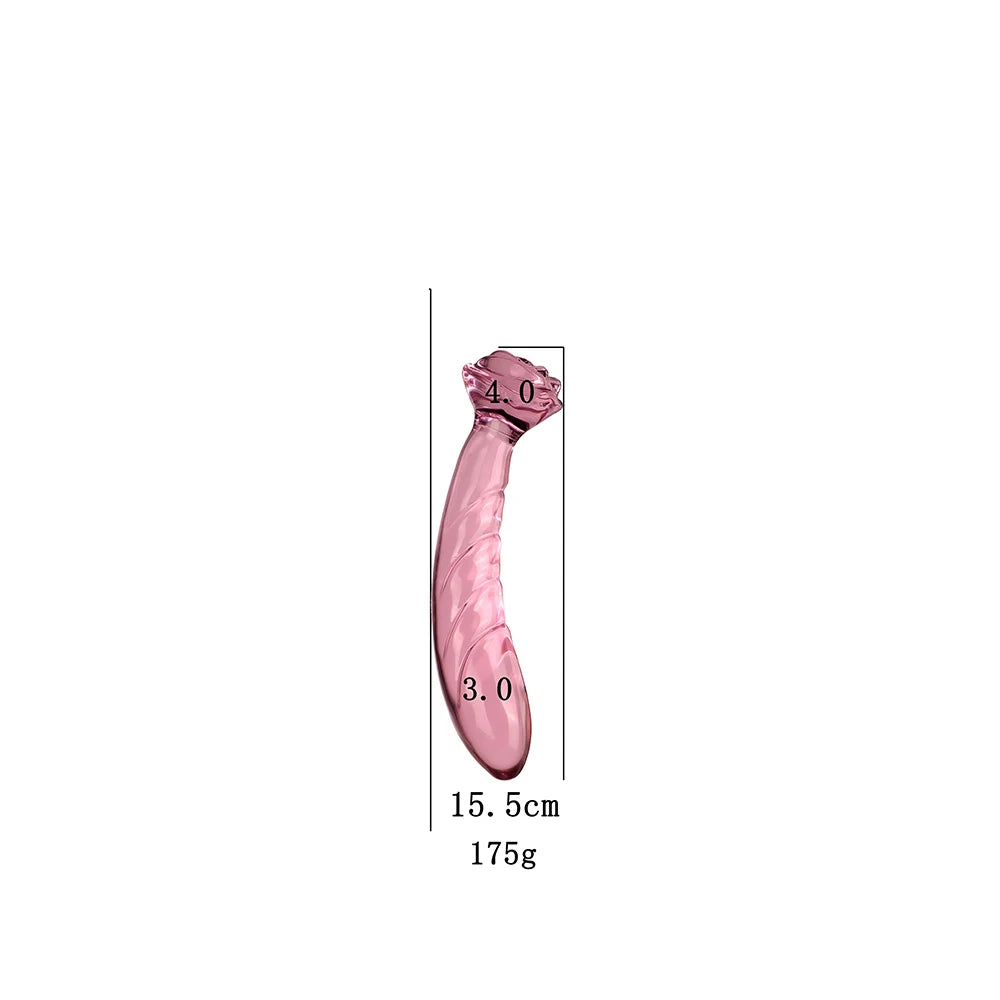 Flower Crystal Glass Anal Plug – 3 Colors