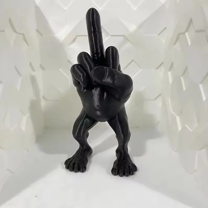 Funny Middle Finger Hand Figurine, Prank Resin Desk Ornament, Quirky Birthday Gift